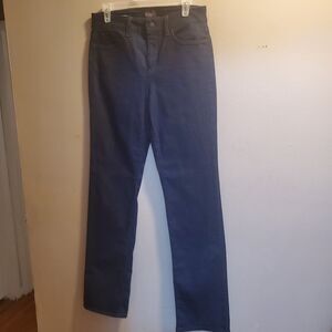 Not Your Daughters Jeans Womens Size 10 Blue Dark Wash Marilyn Straight Jeans